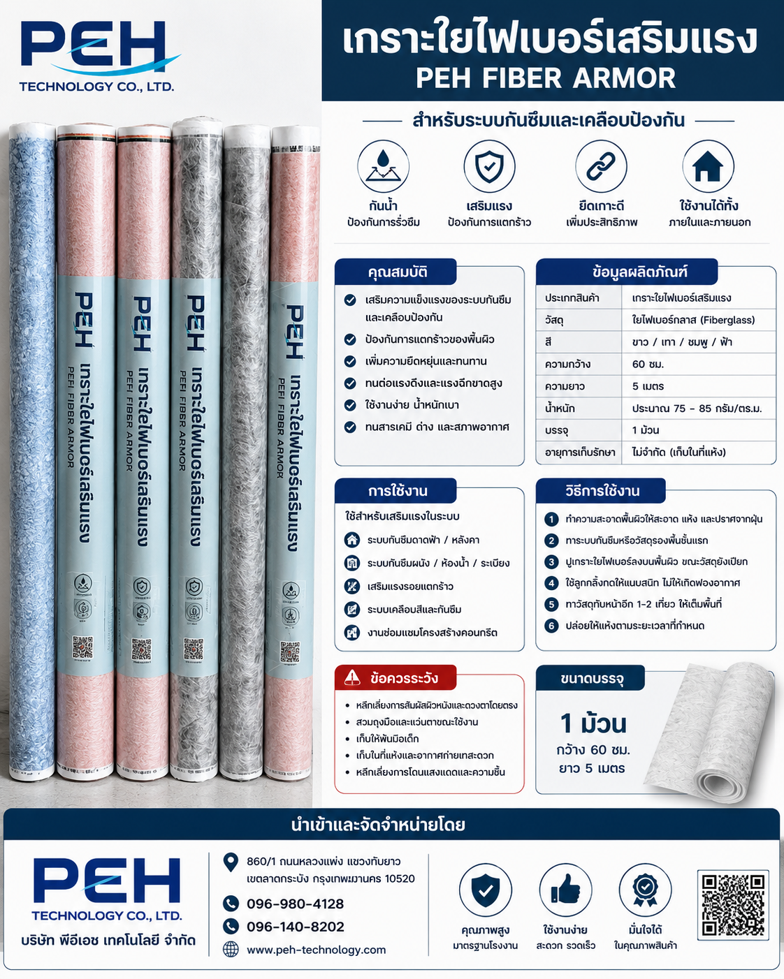 PEH FIBER ARMOR เกราะใยไฟเบอร์เสริมแรง